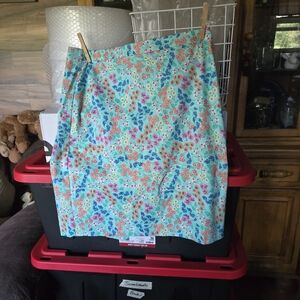 J. Crew Floral Mini Skirt - Blue and Red